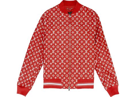 lv and supreme jacket|supreme x louis vuitton red jacket.